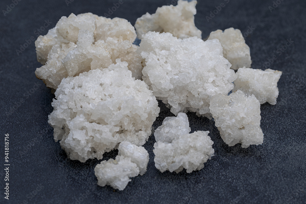 macro shot of sea salt crystals
