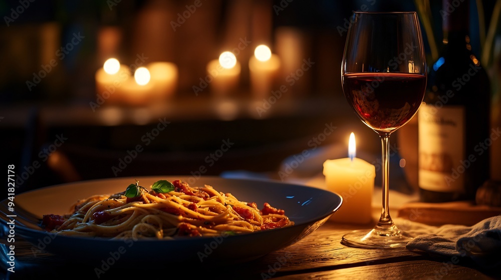 Romantic Dinner with Candlelight and Wine Romantic Dinner with Candlelight and Wine