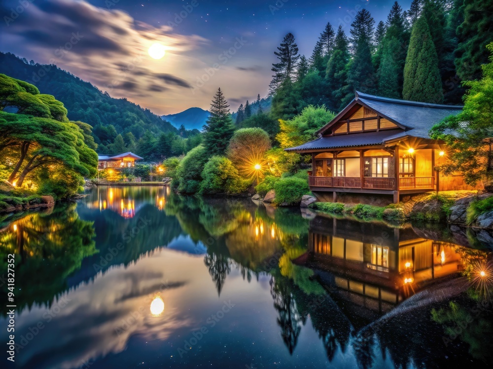 Fototapeta premium - Mood/Style: Serene, nocturnal