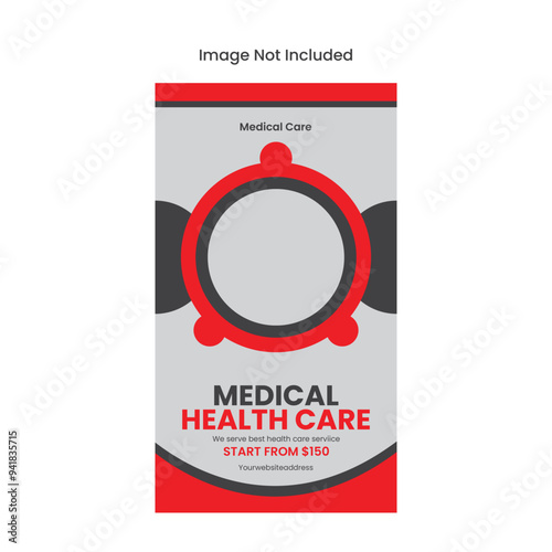 Medical Care Social Media Stories Editable Free Vector Template