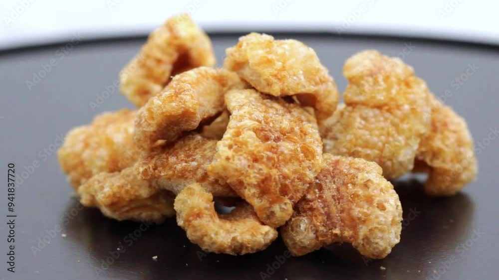 Homemade pork rinds or chicharrones carnudos in Spanish, Homemade pork rinds or chicharrones carnudos in Spanish,