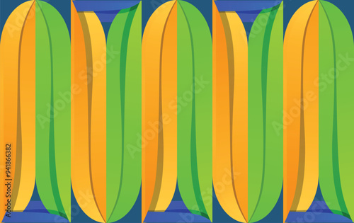wave yellow and green abstract background
