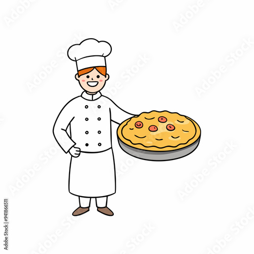 Classic Quiche Lorraine Creamy French Tart with Bacon and Cheese vector