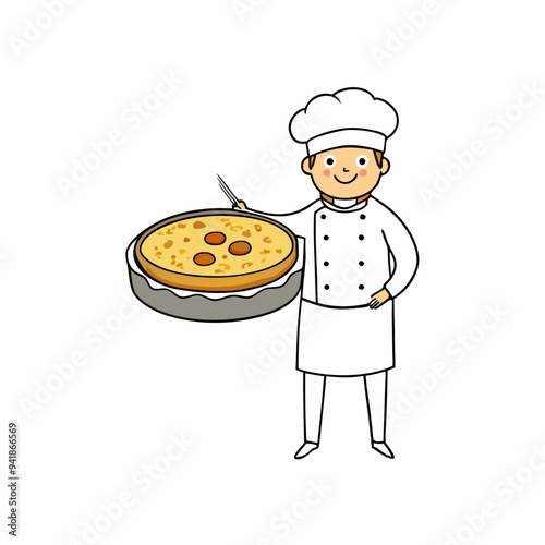 Classic Quiche Lorraine Creamy French Tart with Bacon and Cheese vector