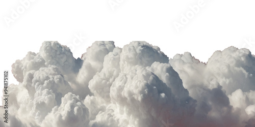 Vector realistic cutout clean cloud of smoke or fog. Fog or cloud on an isolated transparent background. Haze fog clouds on transparent background.