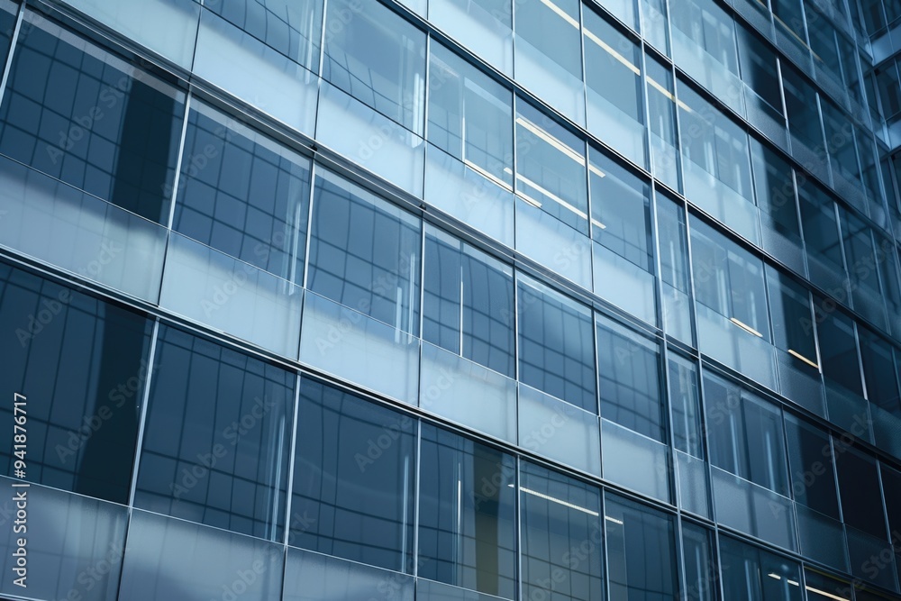 A modern glass structure with a prominent clock face, suitable for use in urban or architectural settings A modern glass structure with a prominent clock face, suitable for use in urban or architectural settings