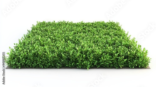 Green Bush Isolated on White Background.