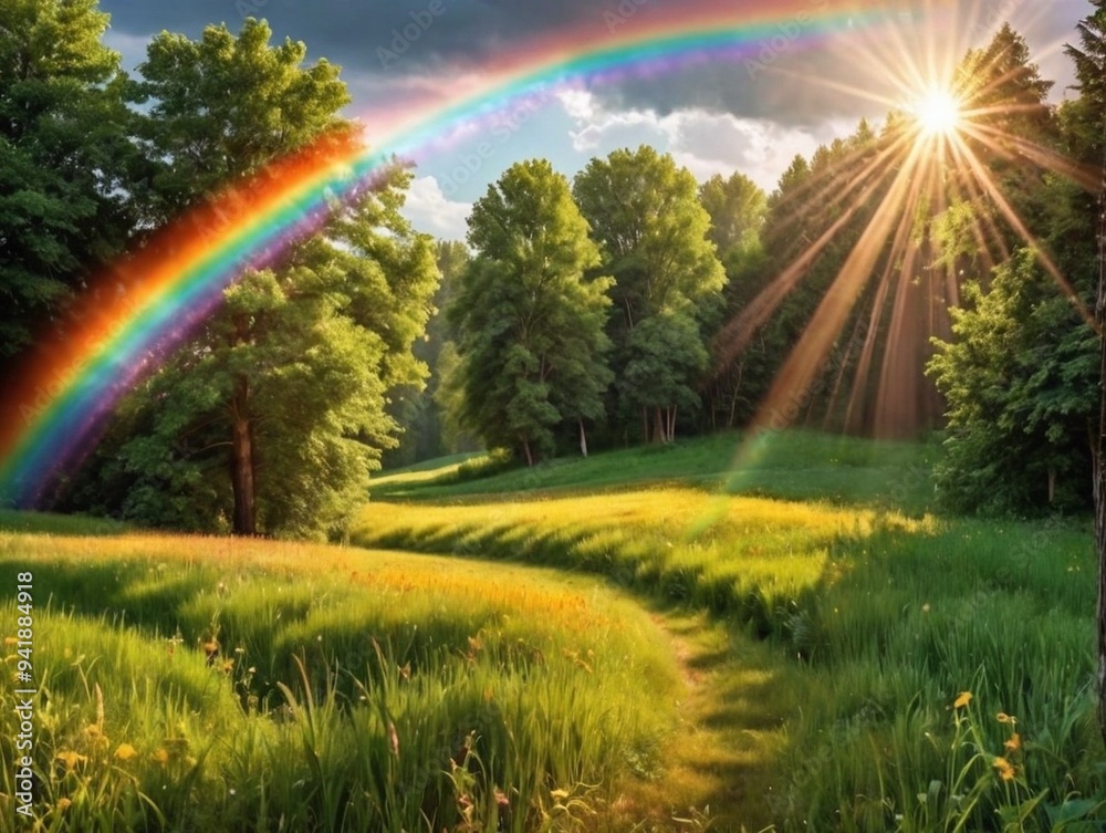 Obraz premium Stunning high resolution photos of summer, shimmering with all the colors of the rainbow, light and shadow. Photos emphasize and convey the purity of emotions, natural energy. Nature