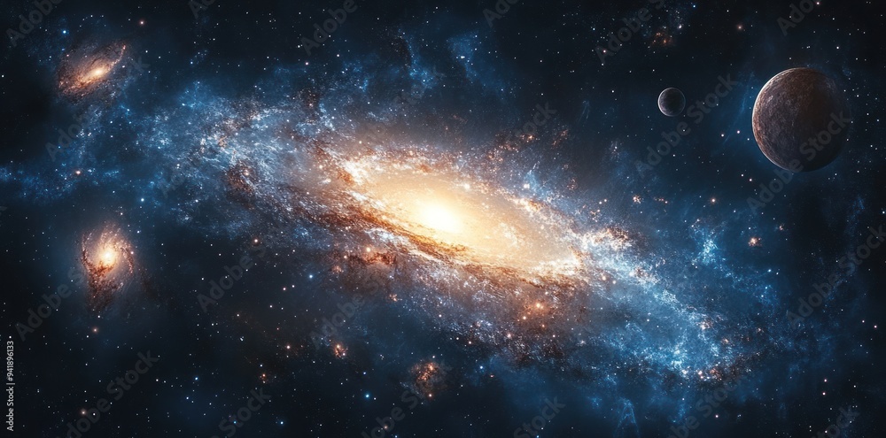 A Spiral Galaxy with Bright Core and Scattered Stars