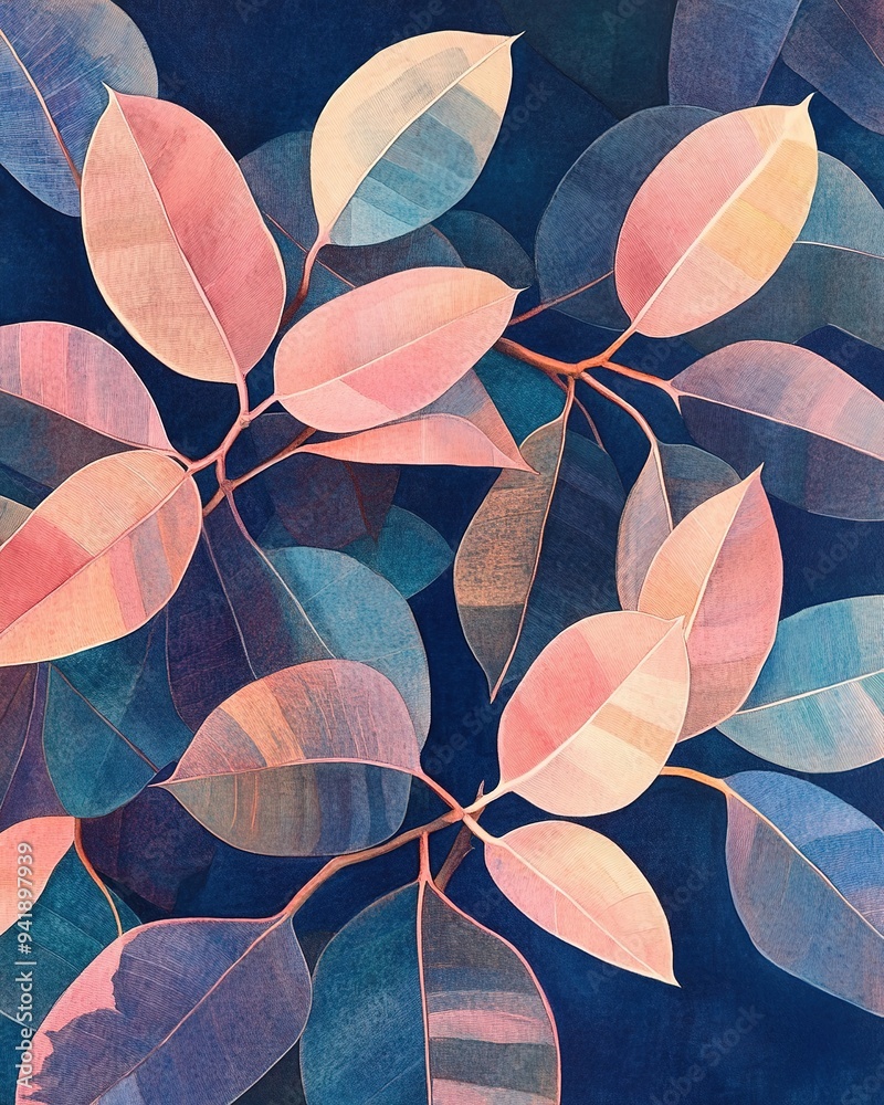 Fantasy background illustration of some plants Fantasy background illustration of some plants