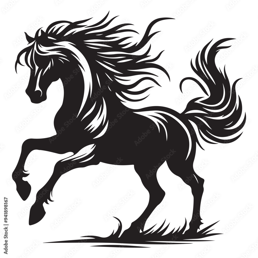 Jumping Horse Silhouette Clip Art, Horse silhouette vector Jumping Horse Silhouette Clip Art, Horse silhouette vector