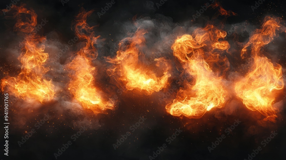 Fiery Realism: Dynamic Fire and Smoke Brush Set for Digital Artistry Fiery Realism: Dynamic Fire and Smoke Brush Set for Digital Artistry