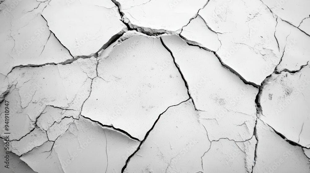 Cracks in a plaster wall, showing the underlying lath. Cracks in a plaster wall, showing the underlying lath.