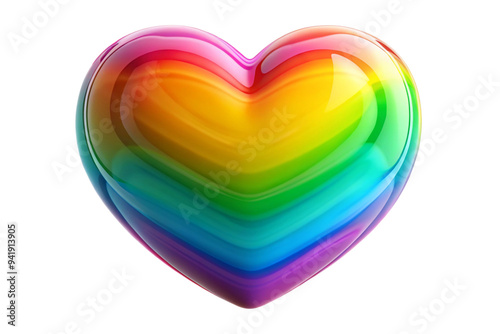 Wallpaper Mural 3d illustration of a colored heart png ( Torontodigital.ca