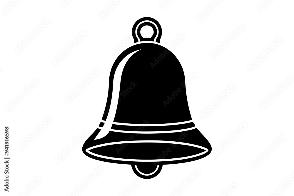 Bell icon on a white background Bell icon on a white background