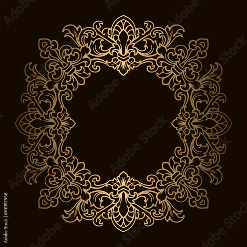 Luxury Ornament Vintage Border Element