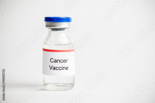 Medical Vial with label on a white background