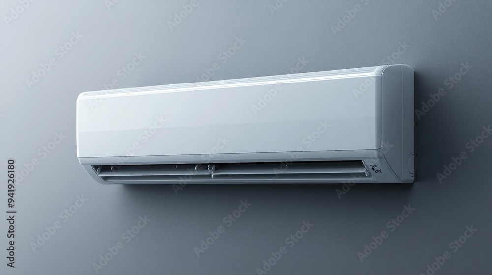 A wall-mounted air conditioning unit efficiently cools the indoor area, ensuring comfort A wall-mounted air conditioning unit efficiently cools the indoor area, ensuring comfort