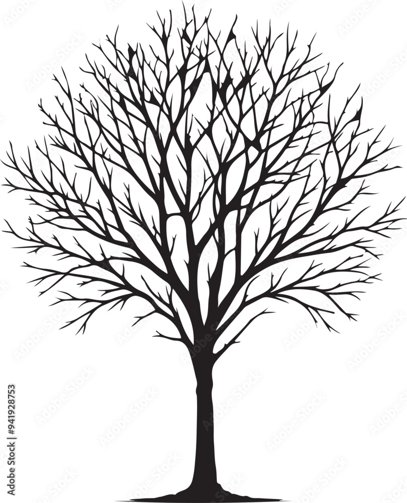Dead Tree Silhouette Vector – Scalable EPS Illustration for Artistic & Environmental Designs Dead Tree Silhouette Vector – Scalable EPS Illustration for Artistic & Environmental Designs