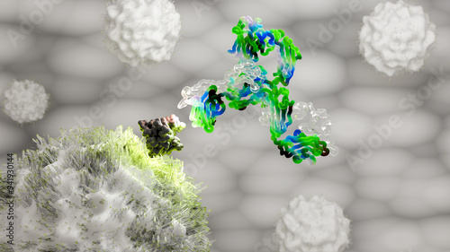 Pembrolizumab immunotherapy drug, illustration photo