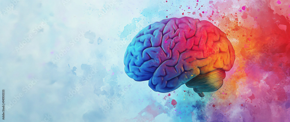 Colorful Brain Art.