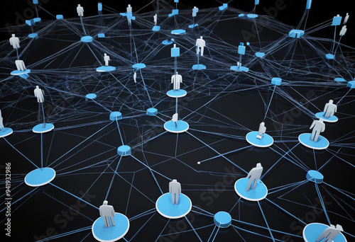 3D visualization business network 