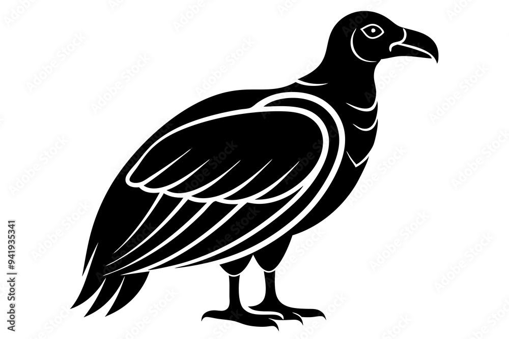 Fototapeta premium Condor vector on a white background