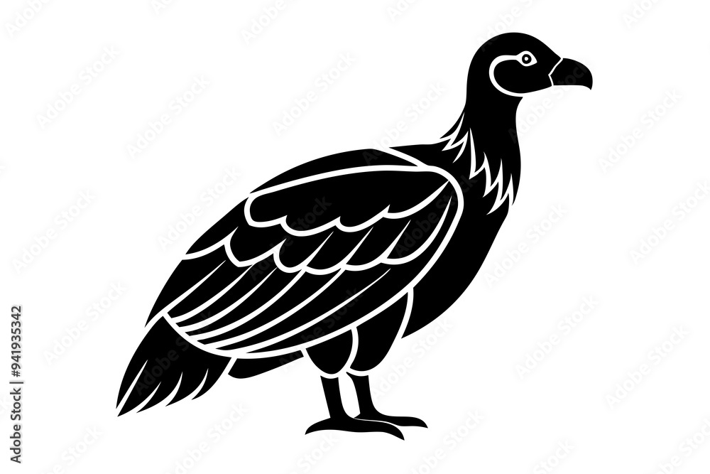 Fototapeta premium Condor vector on a white background