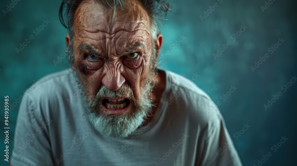 The angry elderly man