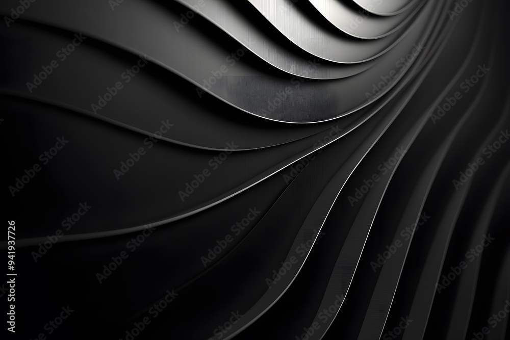Fototapeta premium Minimalistic abstract texture with bold lines and deep shadows, monochrome palette
