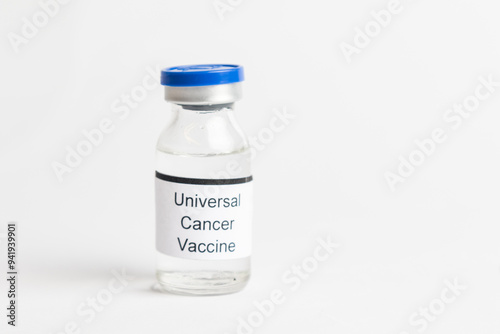 Medical Vial with label on a white background