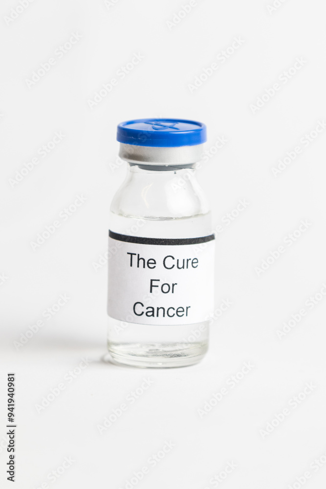 Medical Vial with label on a white background Medical Vial with label on a white background