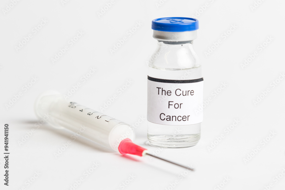 Medical Vial with label on a white background Medical Vial with label on a white background