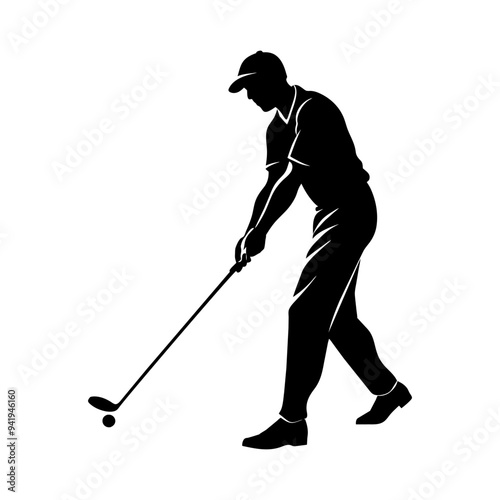 A golf player silhouette