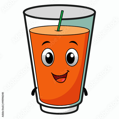glass of tomato juice vector