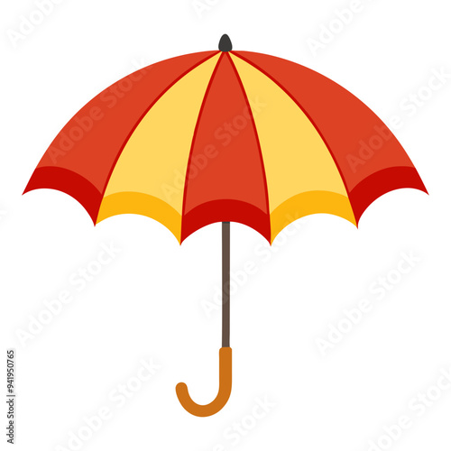 Umbrella Vector Illustration on White Background - SVG, Cricut, Cut Files, Vector Clipart, Graphic Element, T-Shirt Graphics