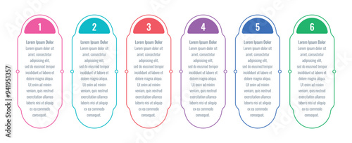 Infographic template for annual report, magazine. Infographic template for industry, education, business, science. six options briefing template. geometric information template