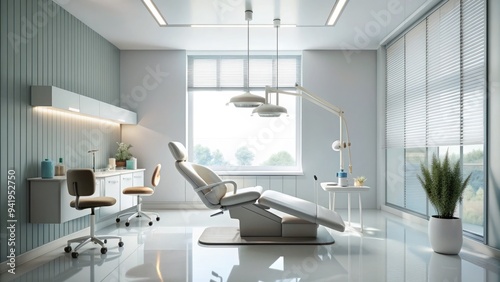 Tranquil Minimalist Dental Anesthesia: Muted tones, simplistic design, calming imagery, serene photo