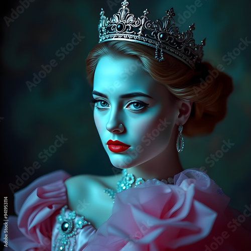 Una encantadora reina pelirroja,muy linda photo