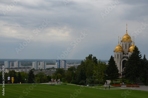 Volgograd. The urban landscape. View from Mamayev Kurgan photo