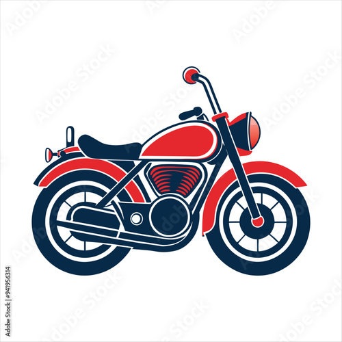 Motor Cycle Vector Art Illustration