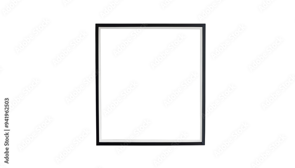 Picture frame with black and white frame.Transparent background. Picture frame with black and white frame.Transparent background.