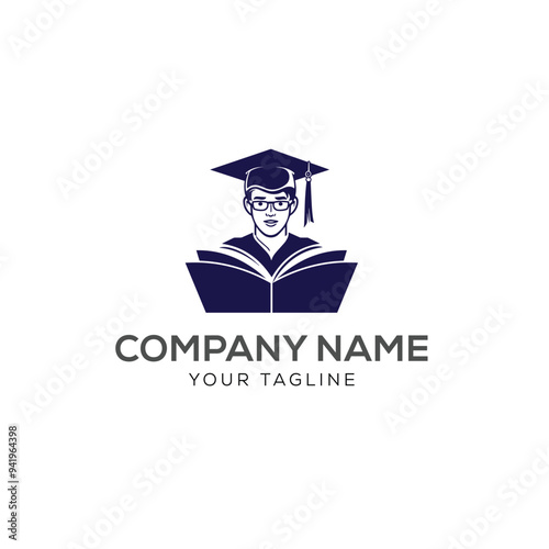 Education Logo. Leadership and School Logo design