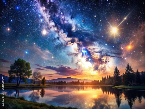 Under The Stars: Celestial, Enchanting, Ethereal, Shimmering, Cosmic photo