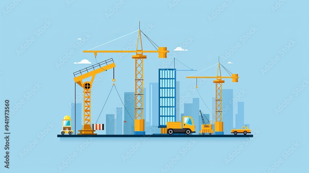 A crane is lifting a large object in the air A crane is lifting a large object in the air