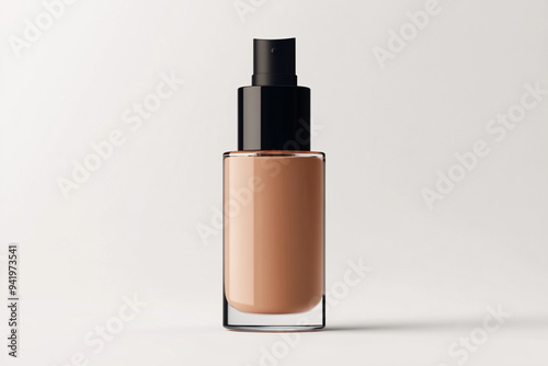 mock up makeup bottle isolated on white 