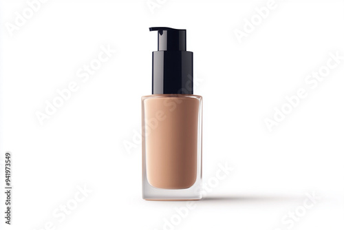 mock up makeup bottle isolated on white 