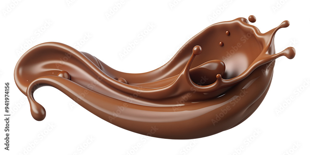 Splash of melt chocolate or sweet cocoa drink. Brown liquid splash isolated Splash of melt chocolate or sweet cocoa drink. Brown liquid splash isolated