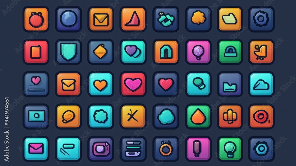 Sleek Collection of Modern UI Icons and User Interface Elements for Web Design and App Development Sleek Collection of Modern UI Icons and User Interface Elements for Web Design and App Development