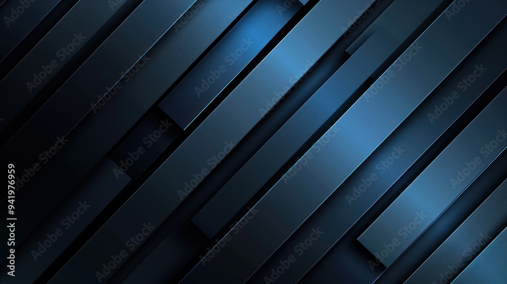 Abstract Dark Blue Diagonal Stripes Background